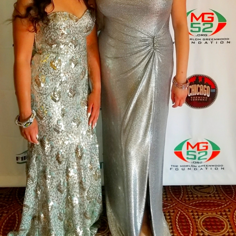 Jodi Kristopher elegant floor length strapless gown size 7